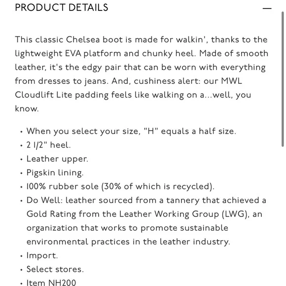 Women’s Madewell Carina Platform Tan Heeled Chelsea Boots - Picture 4 of 16